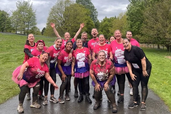HMP Salford staff at mud run