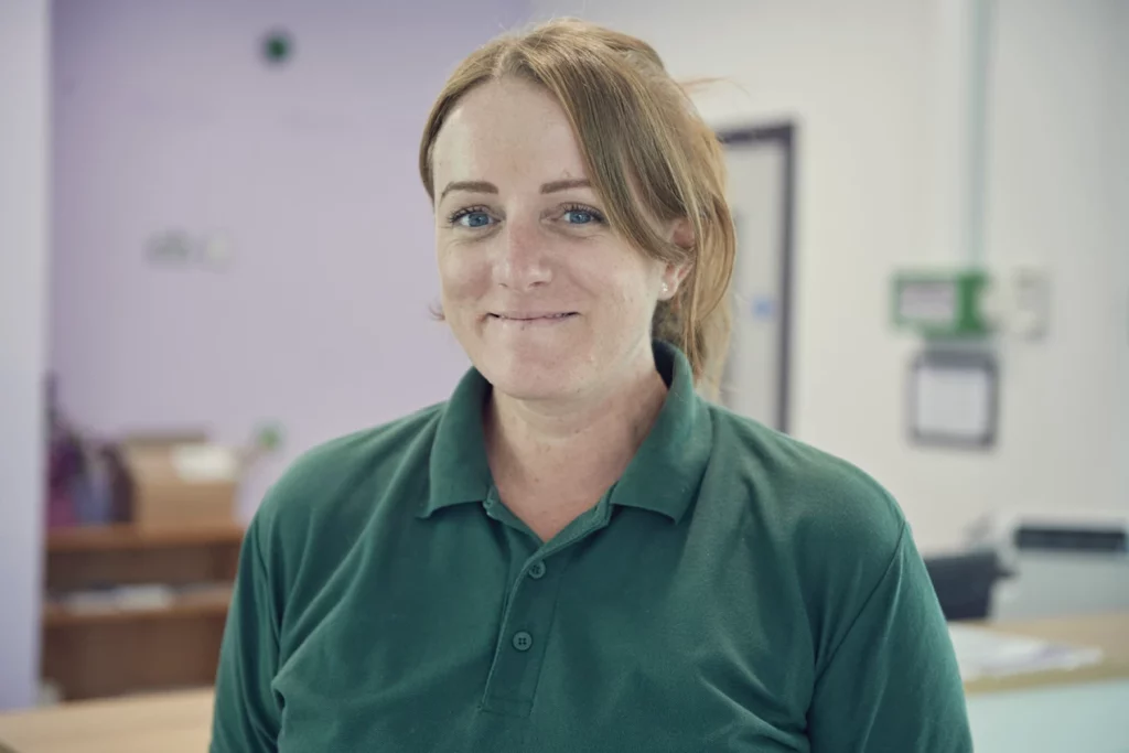 Woman smiling