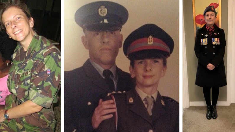 Sarah Hardy with husband Veteran Awareness
