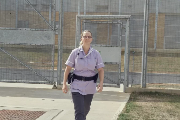 Woman outside prison